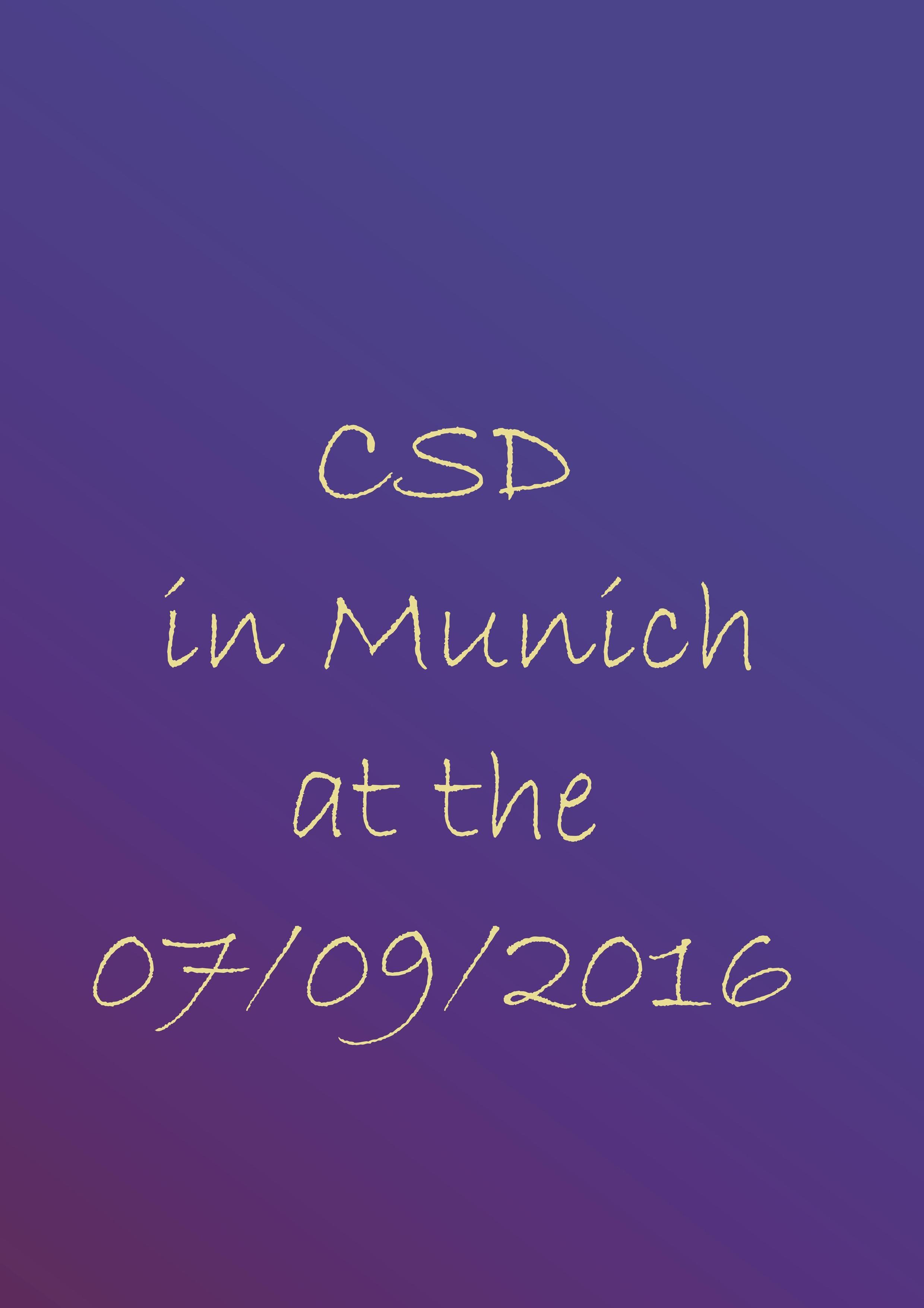 Vorderes Coverbild CSD in Munich at the 09.07.2016