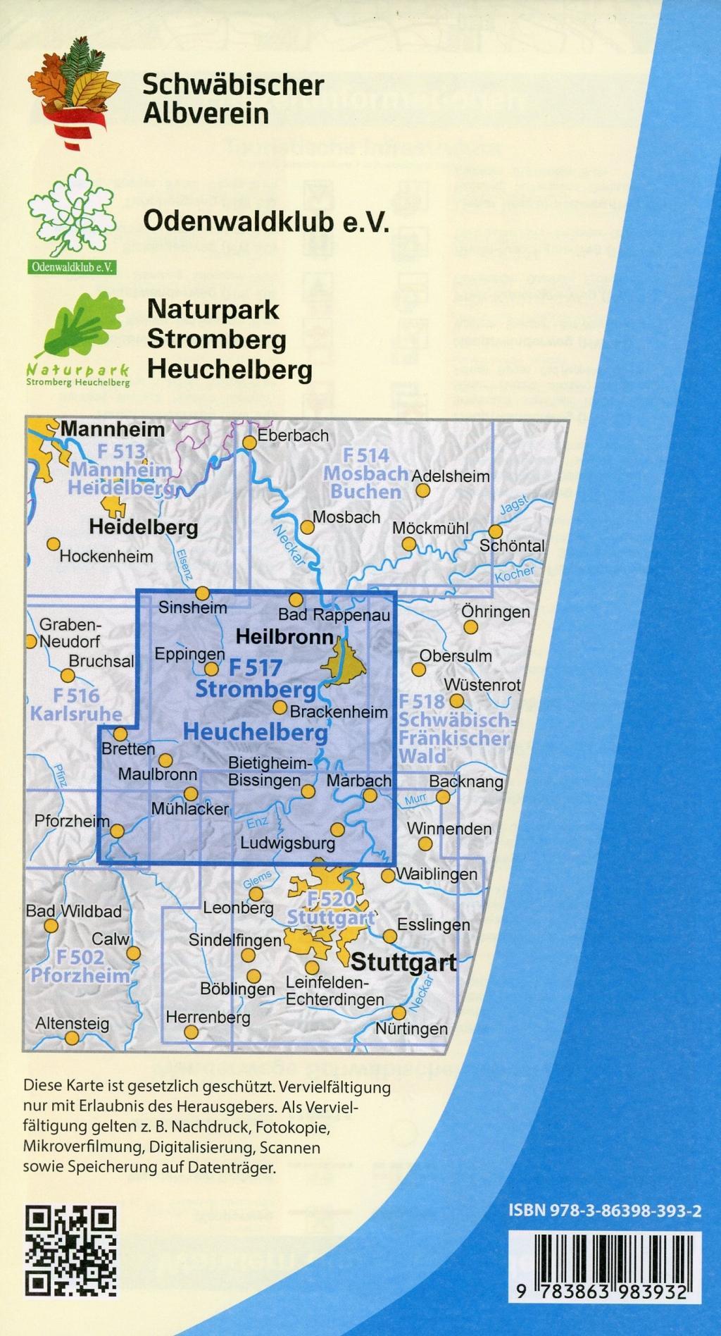 Beispielinhalt (Bild) Freizeitkarte Stromberg Heuchelberg / Heilbronn 1 : 50 000