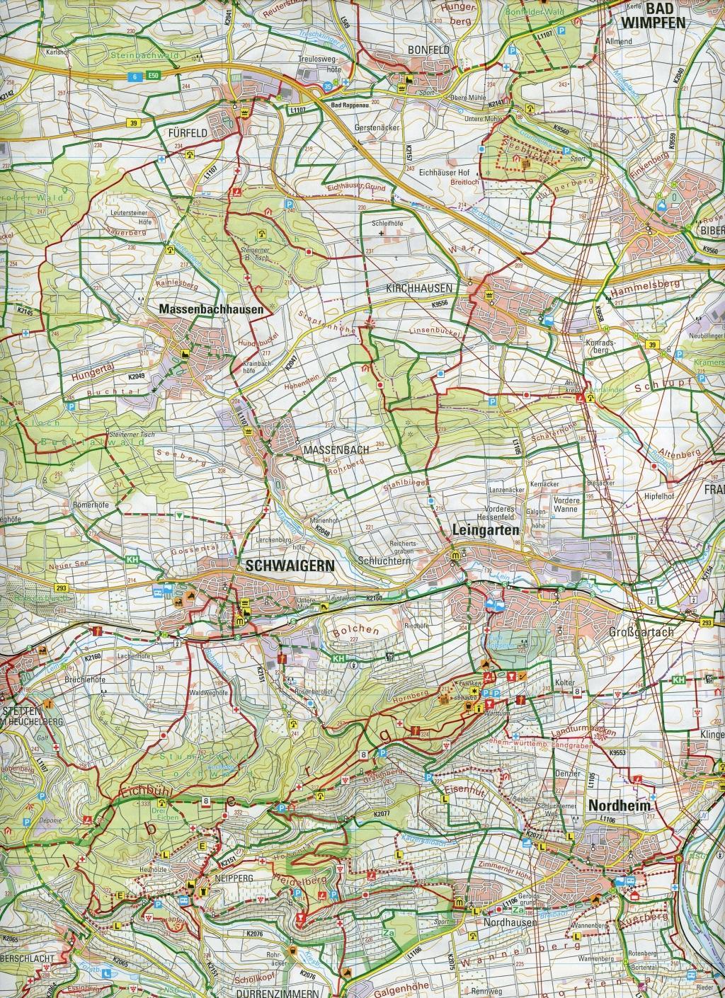 Beispielinhalt (Bild) Freizeitkarte Stromberg Heuchelberg / Heilbronn 1 : 50 000