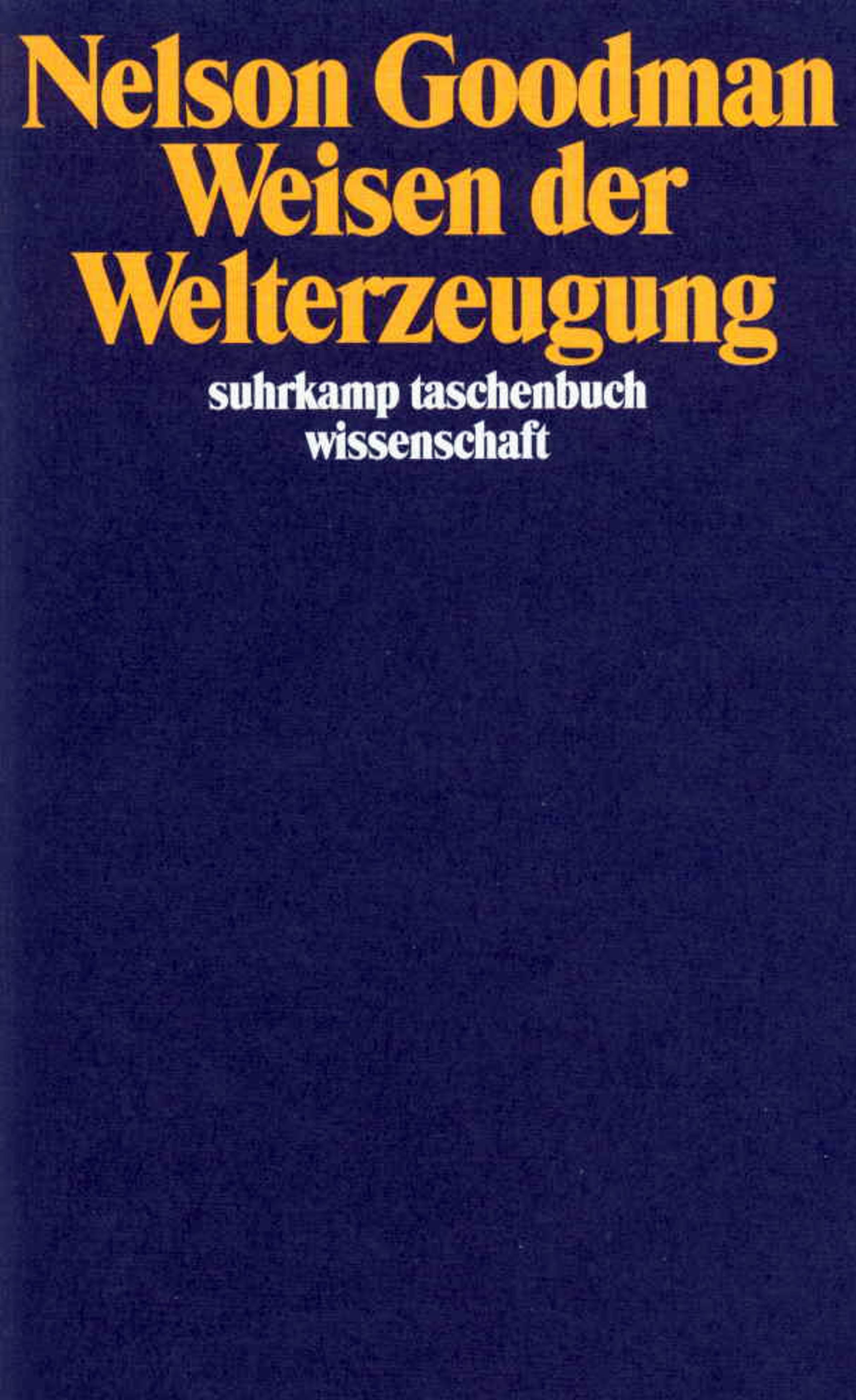 Vorderes Coverbild Weisen der Welterzeugung