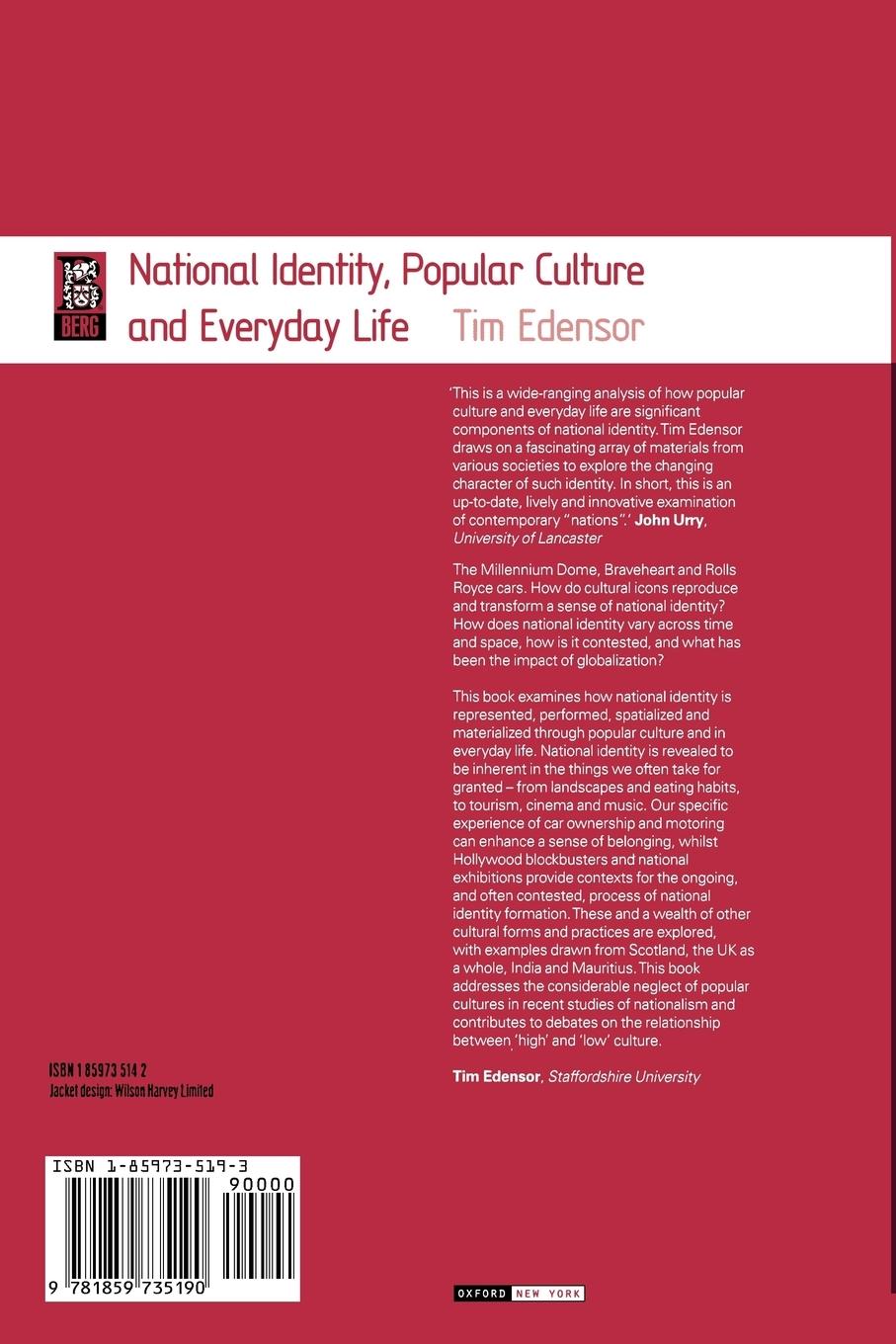 Rückseitencover National Identity, Popular Culture and Everyday Life