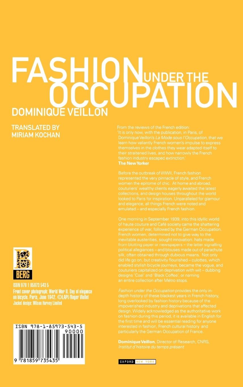 Rückseitencover Fashion Under the Occupation