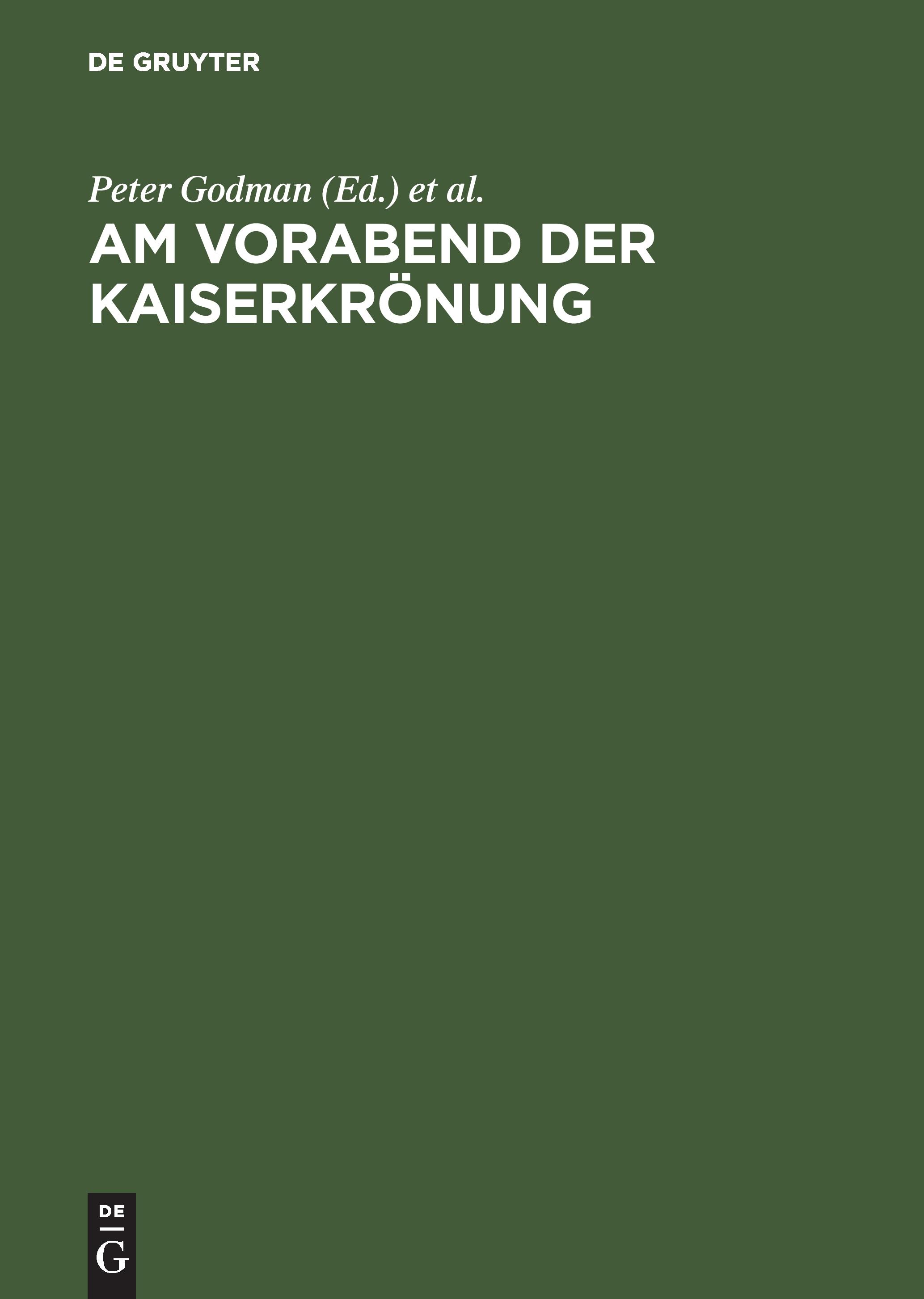 Vorderes Coverbild Am Vorabend der Kaiserkrönung