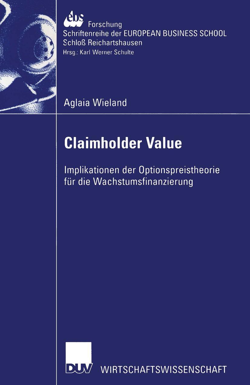 Vorderes Coverbild Claimholder Value