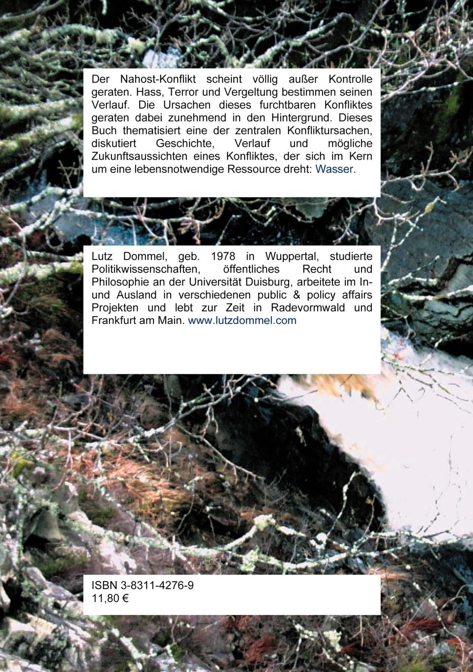 Rückseitencover Wasser: Schlüssel zu Krieg und Frieden im Nahen Osten
