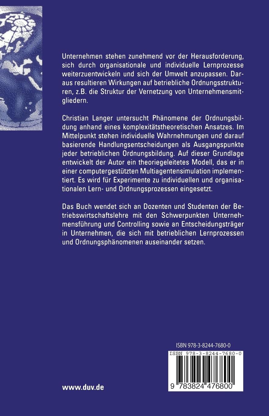Rückseitencover Ordnungsparameter im handlungsorientierten Führungsmodell