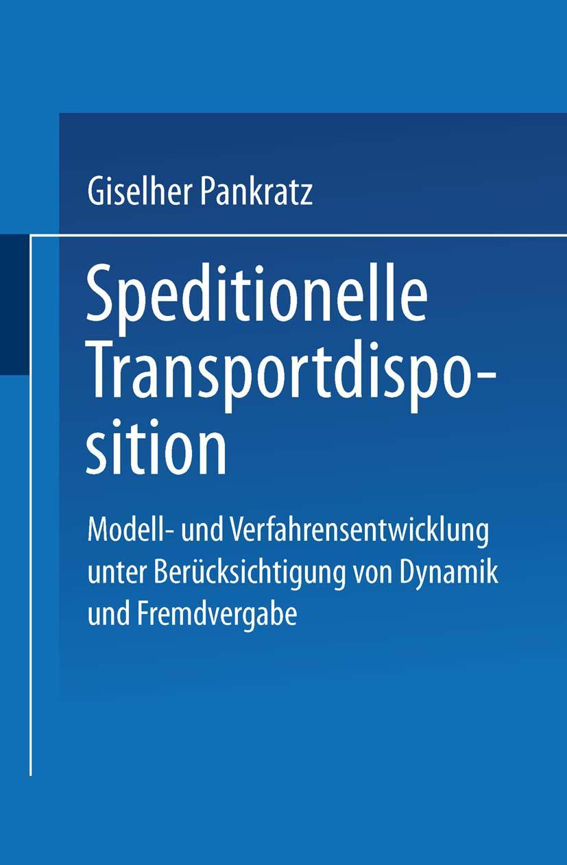 Vorderes Coverbild Speditionelle Transportdisposition