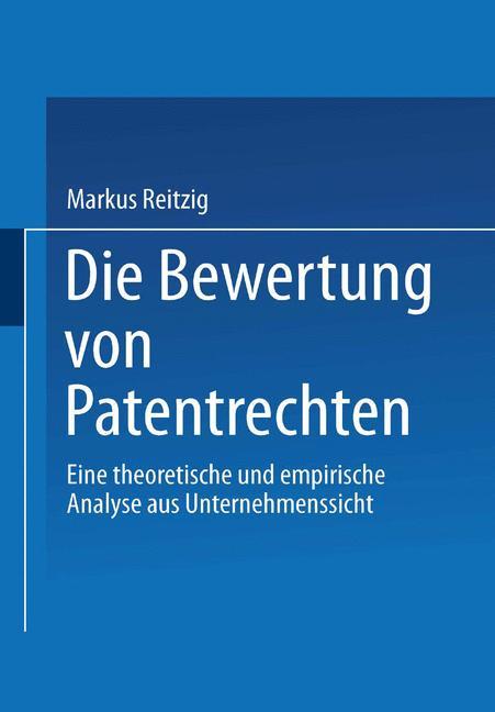 Vorderes Coverbild Die Bewertung von Patentrechten