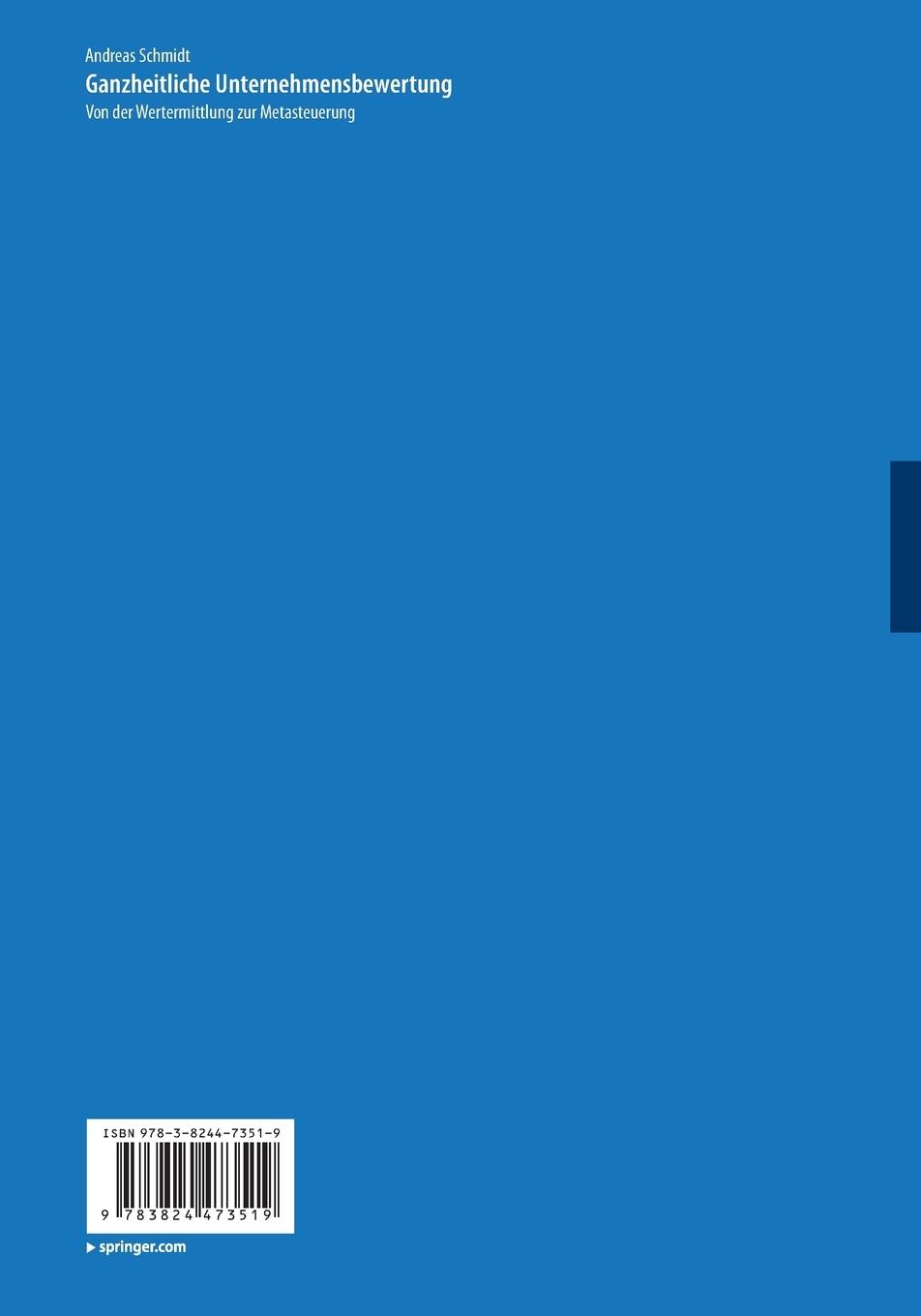 Rückseitencover Ganzheitliche Unternehmensbewertung
