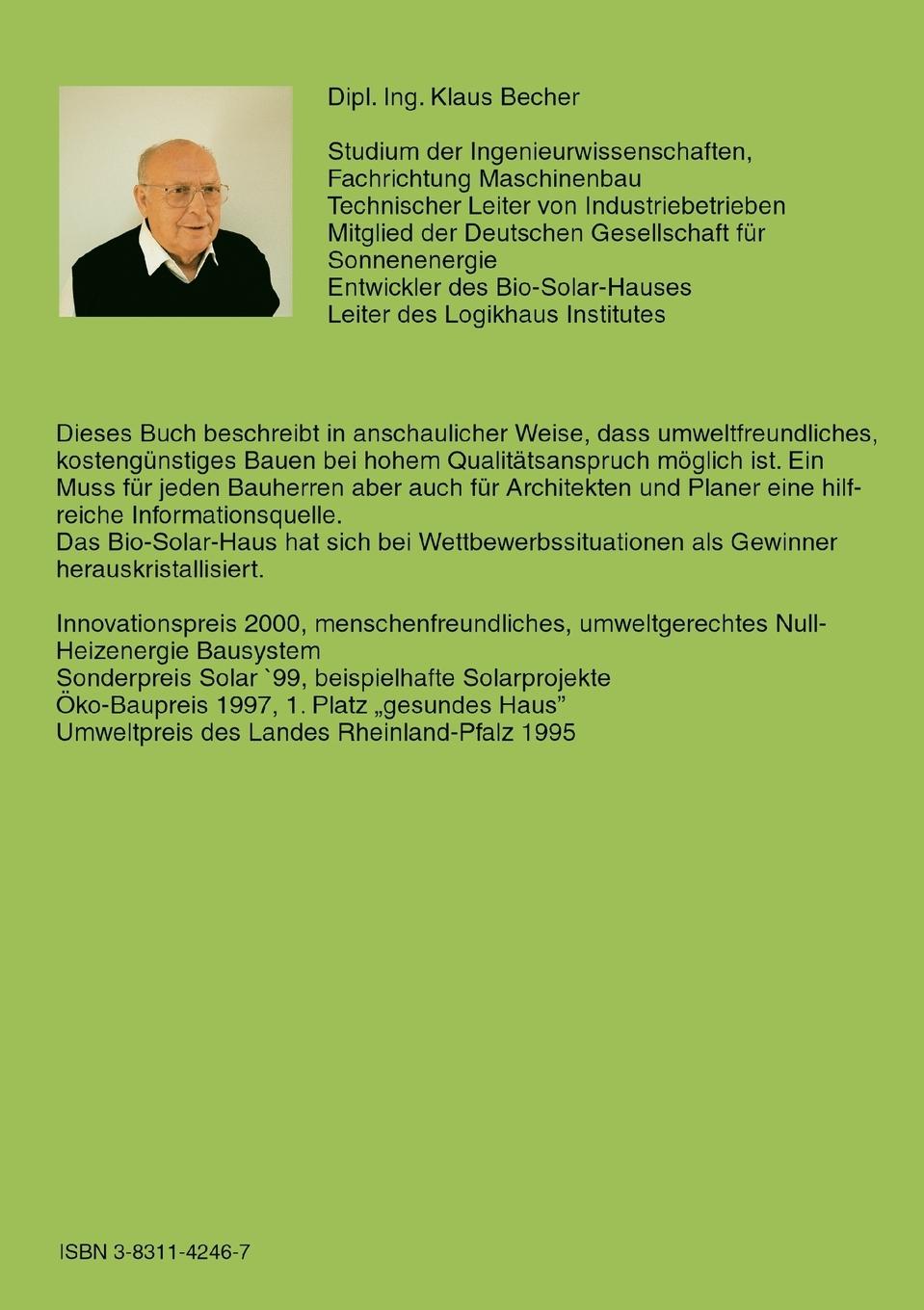 Rückseitencover Bio Solar Haus
