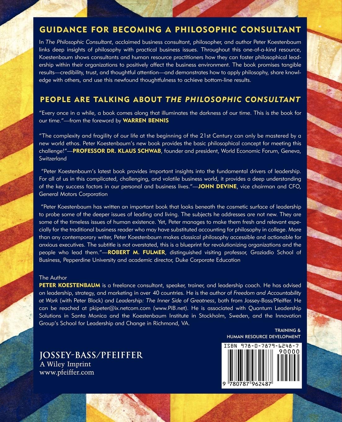 Rückseitencover The Philosophic Consultant