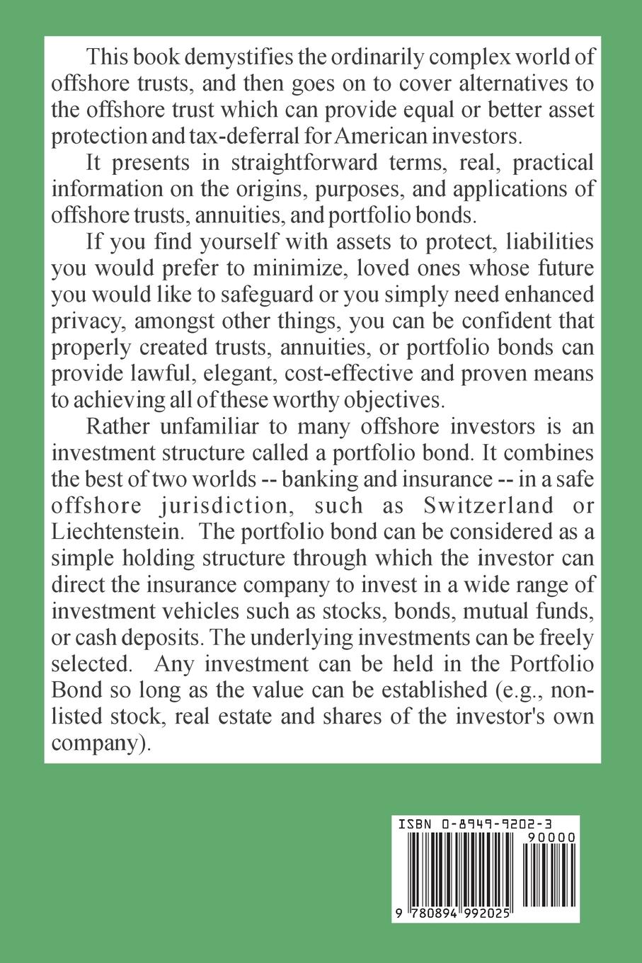 Rückseitencover Using Offshore Trusts, Annuities and Portfolio Bonds