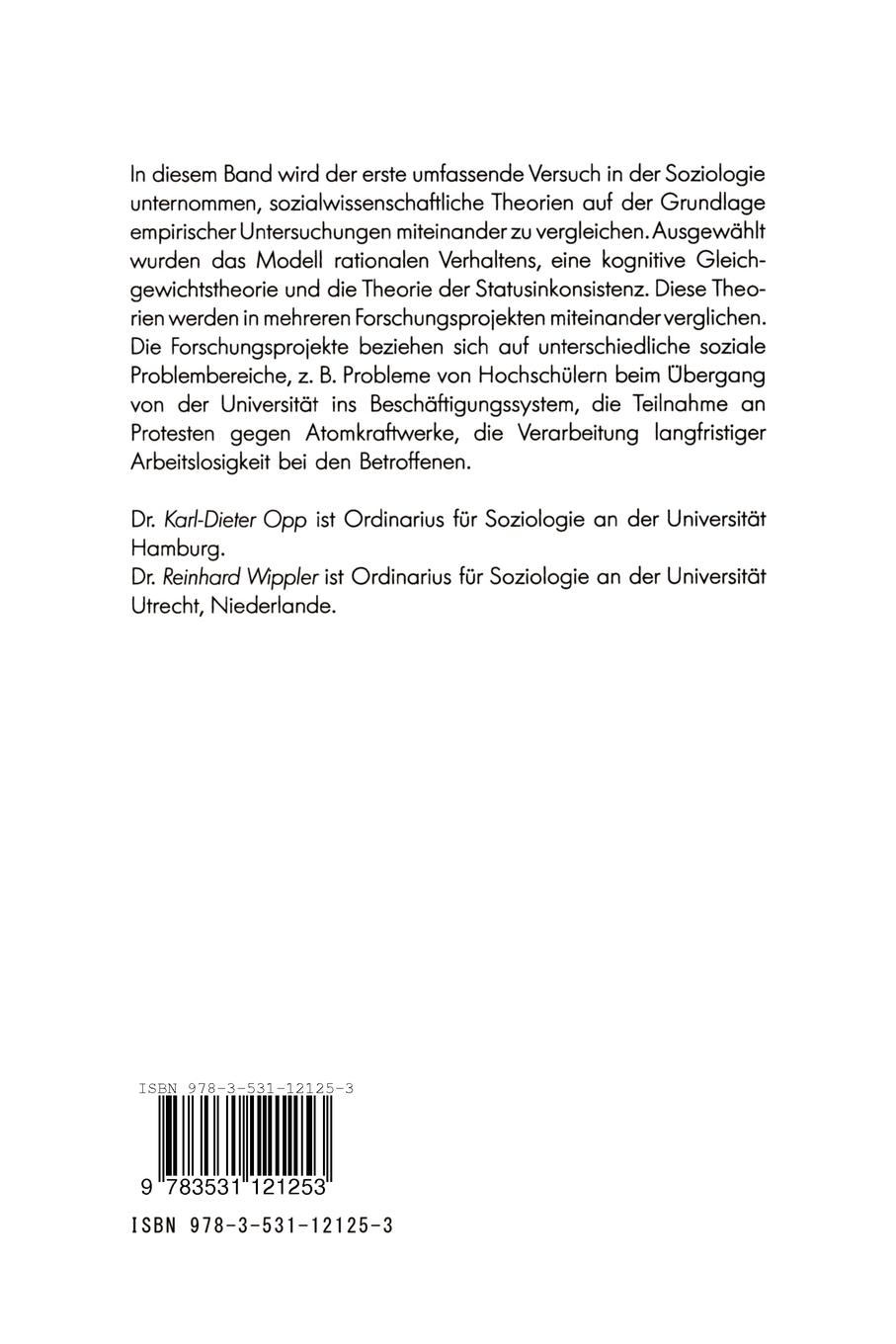 Rückseitencover Empirischer Theorienvergleich