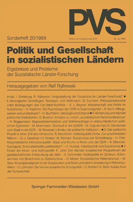 Vorderes Coverbild Politik und Gesellschaft in sozialistischen Ländern