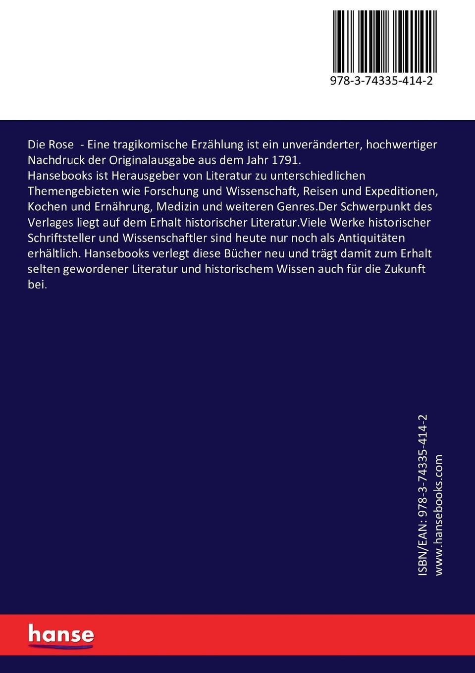 Rückseitencover Die Rose