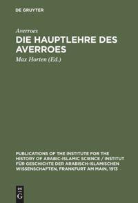 Vorderes Coverbild Die Hauptlehre des Averroes