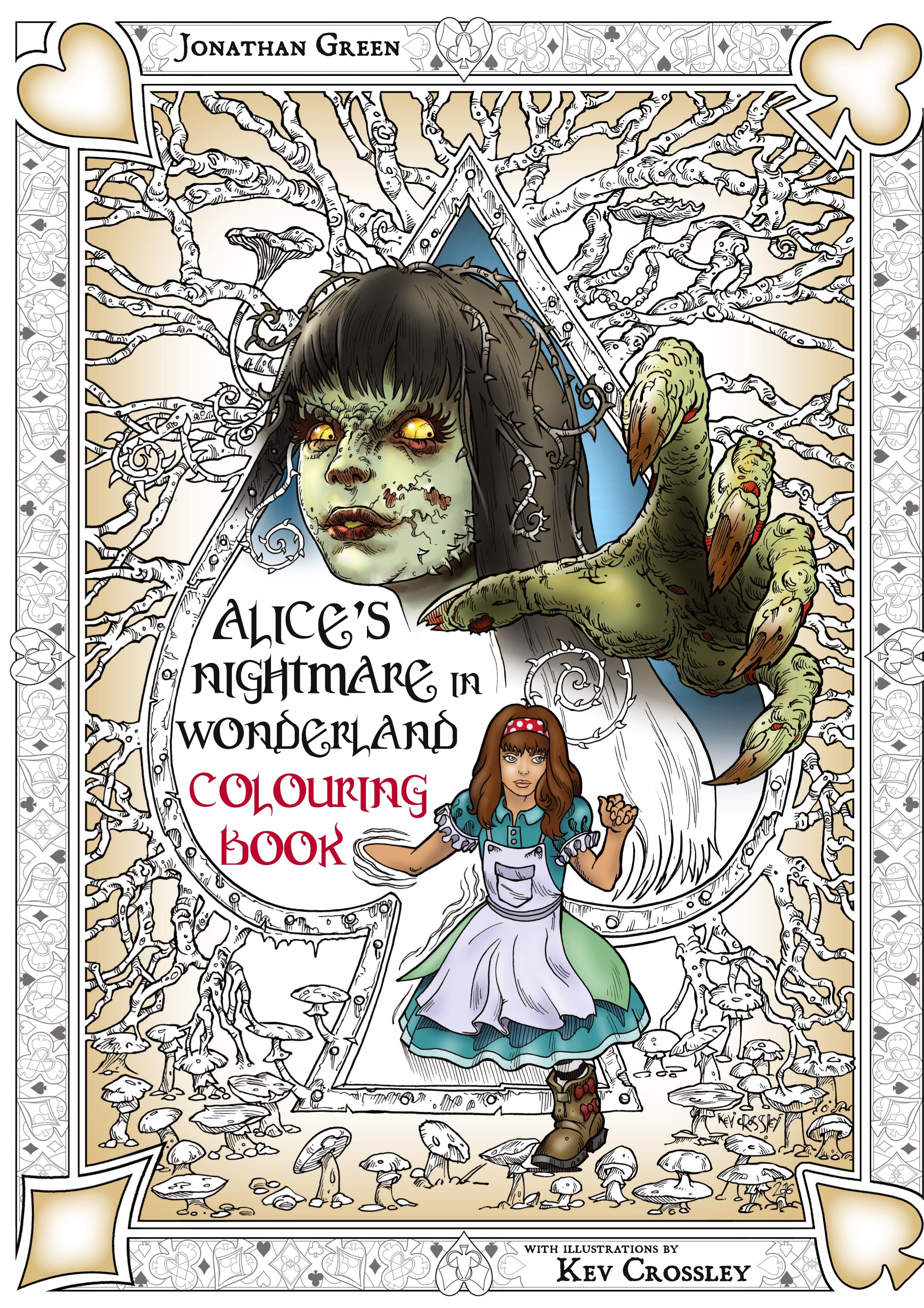 Vorderes Coverbild Alice's Nightmare in Wonderland Colouring Book Two