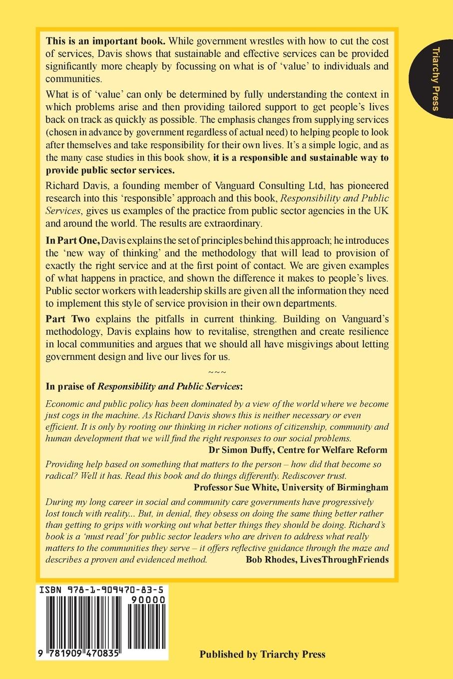 Rückseitencover Responsibility and Public Services