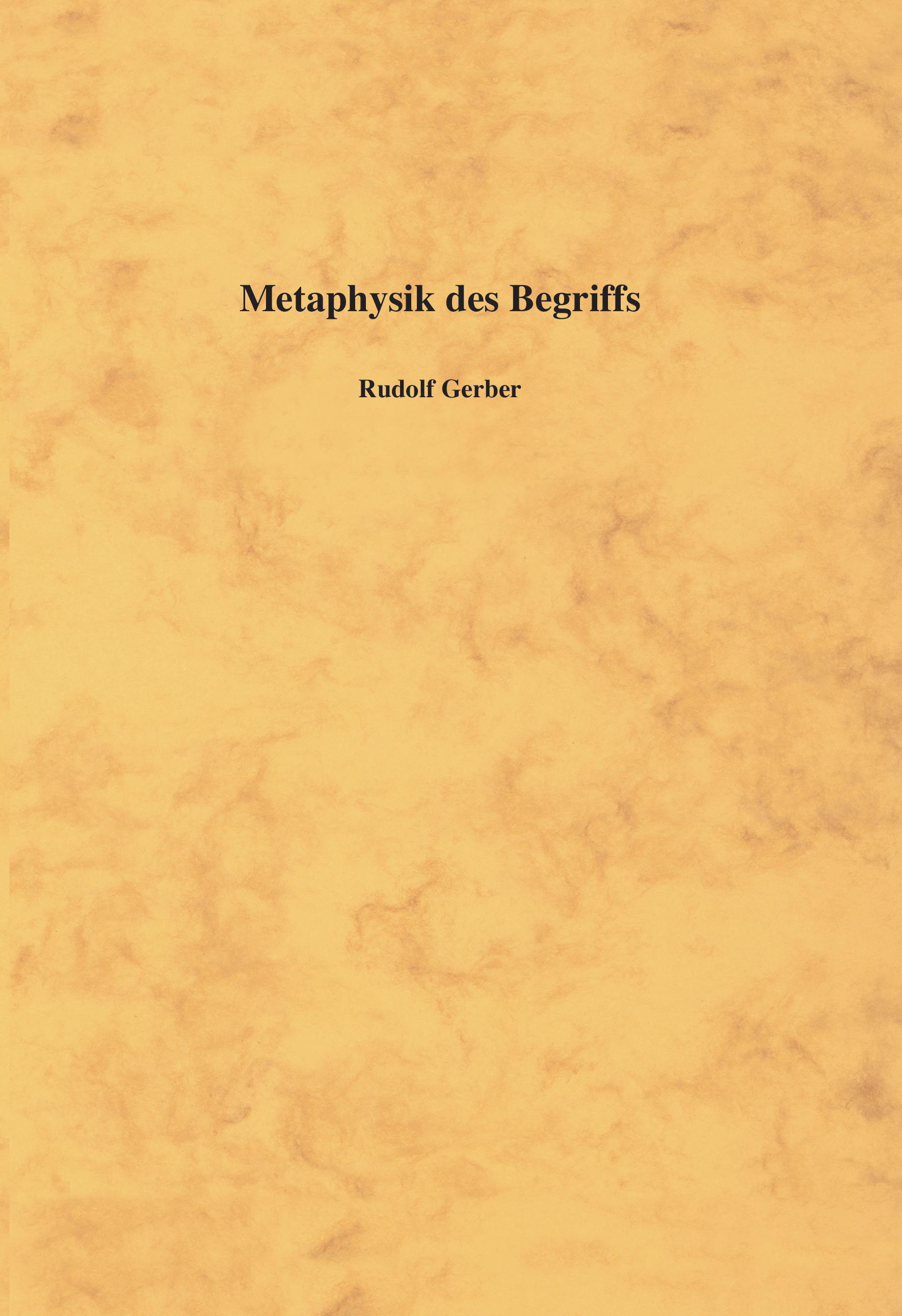 Vorderes Coverbild Metaphysik des Begriffs