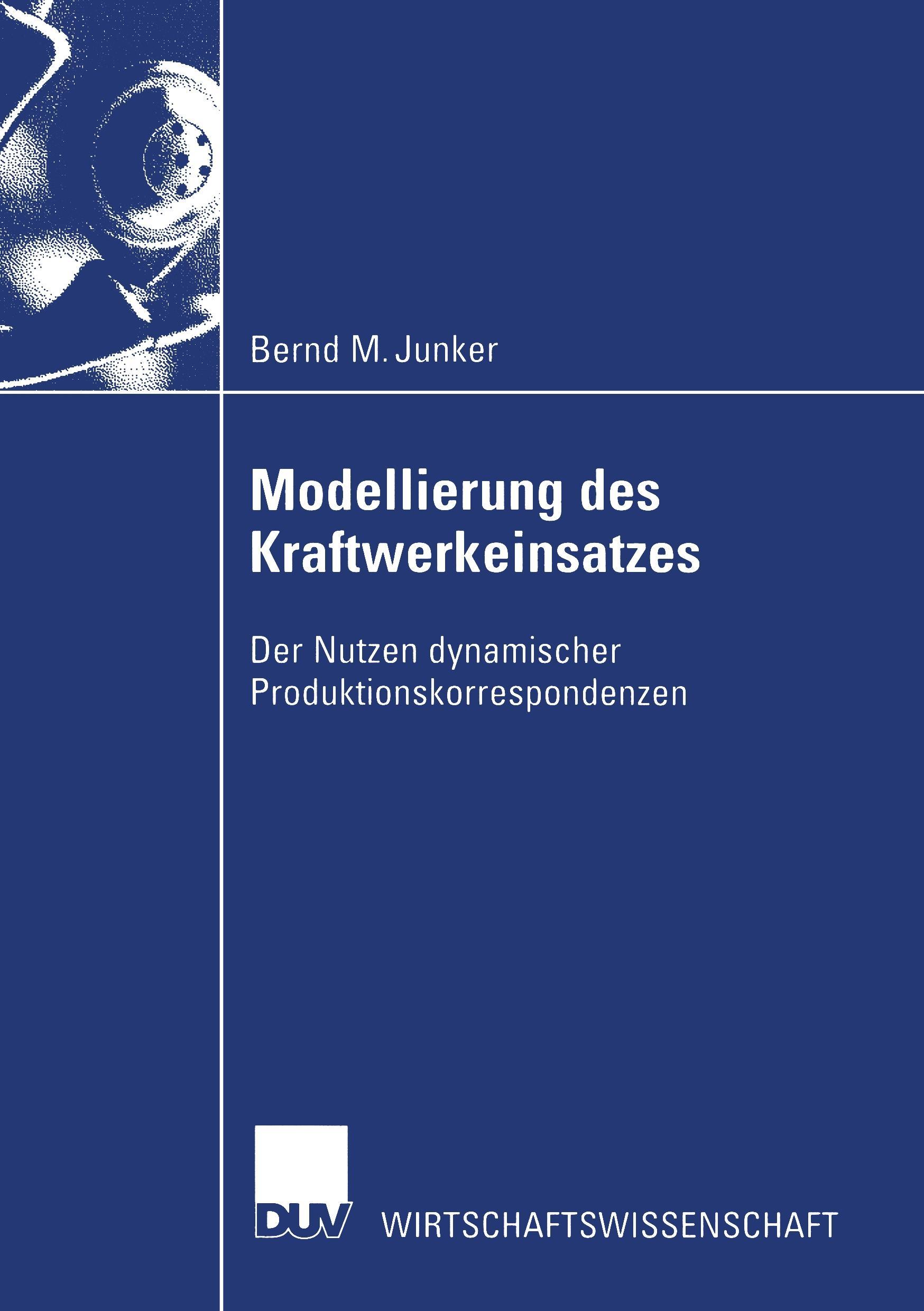 Vorderes Coverbild Modellierung des Kraftwerkeinsatzes