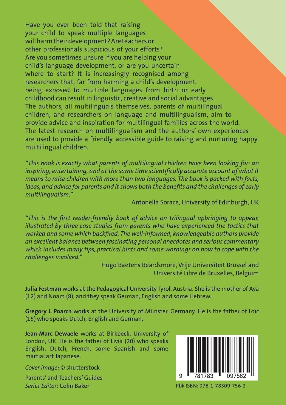 Rückseitencover Raising Multilingual Children