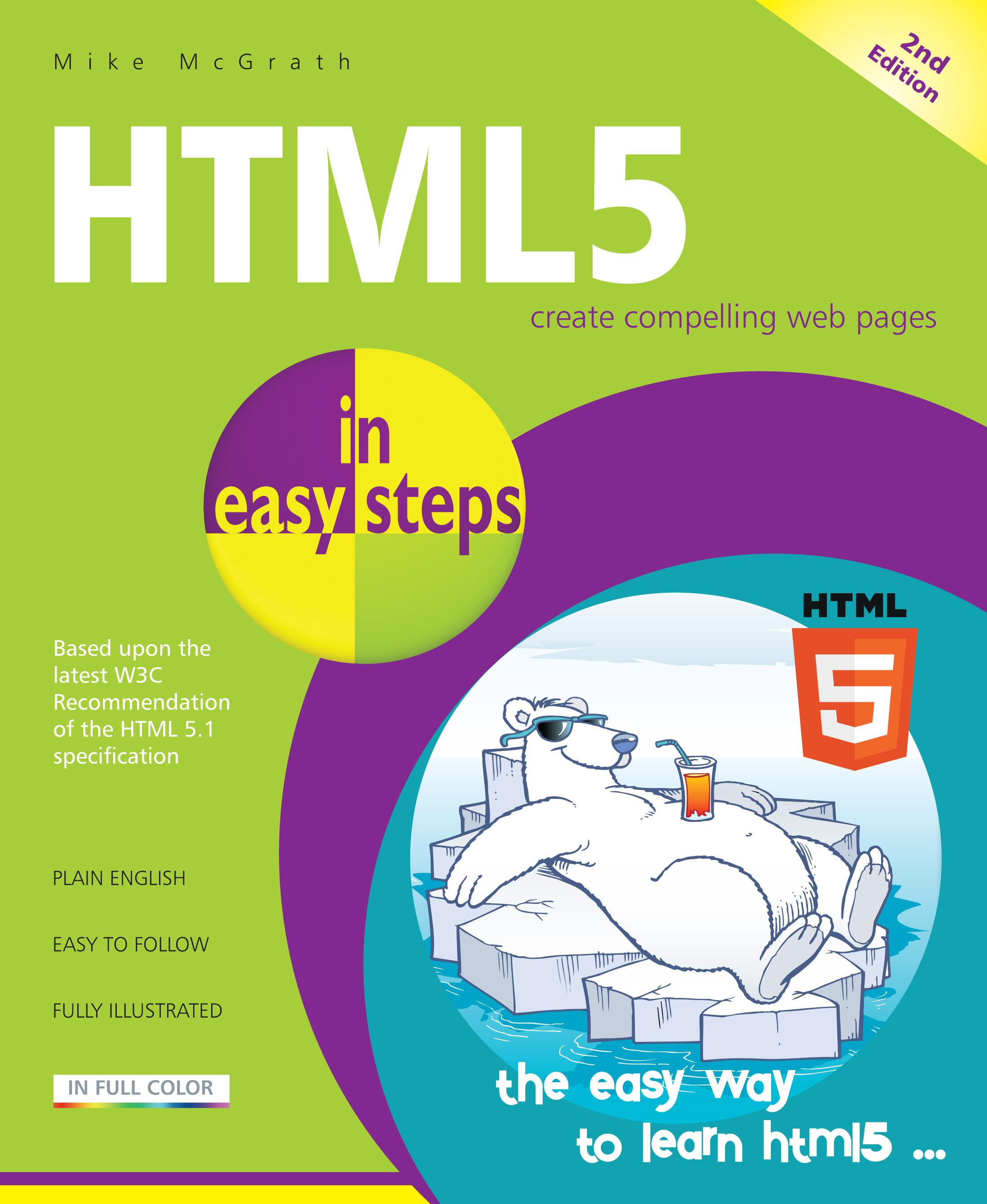 Vorderes Coverbild HTML5 in easy steps