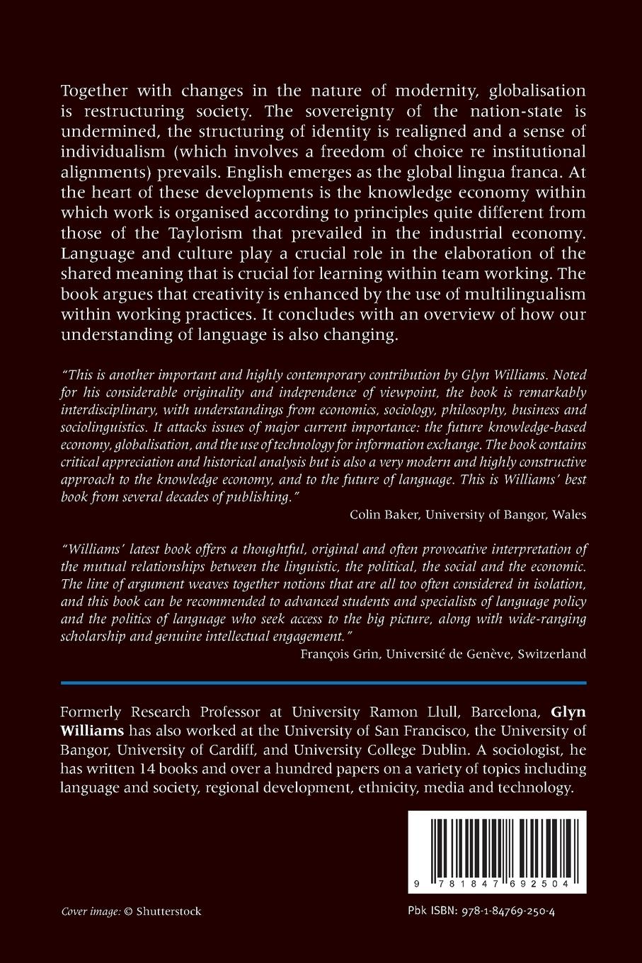 Rückseitencover The Knowledge Economy, Language and Culture