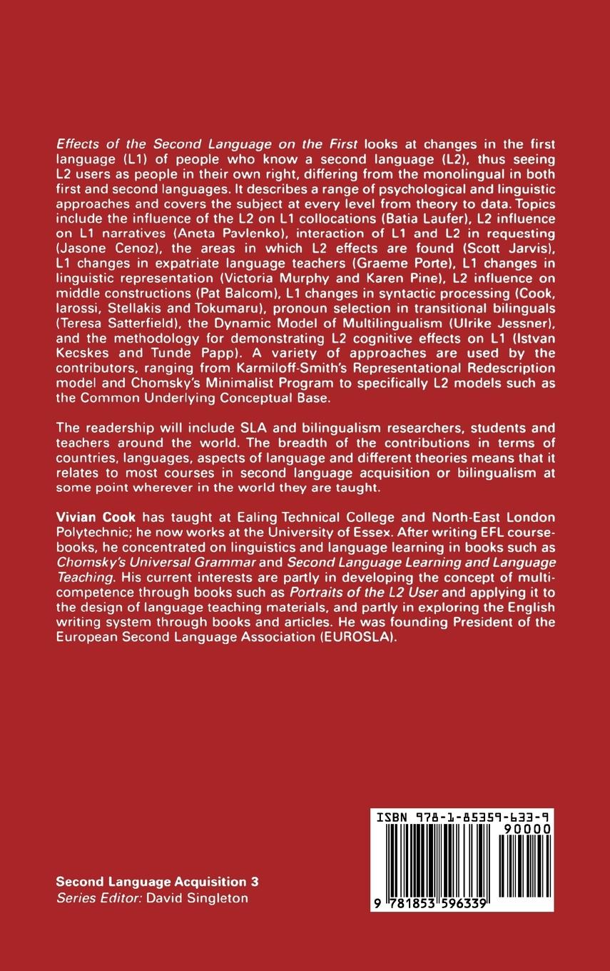 Rückseitencover Effects of the Second Language on the First