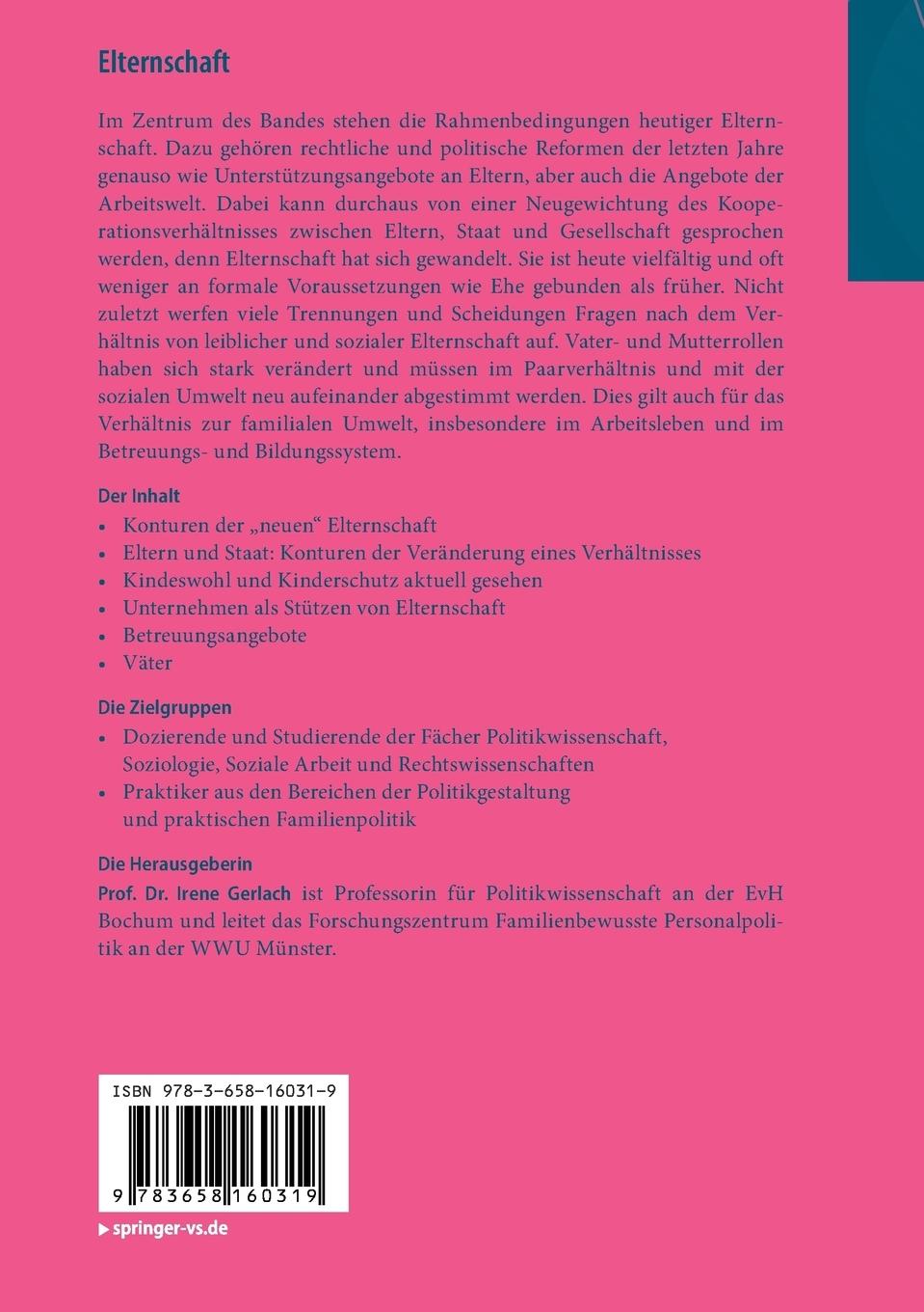 Rückseitencover Elternschaft