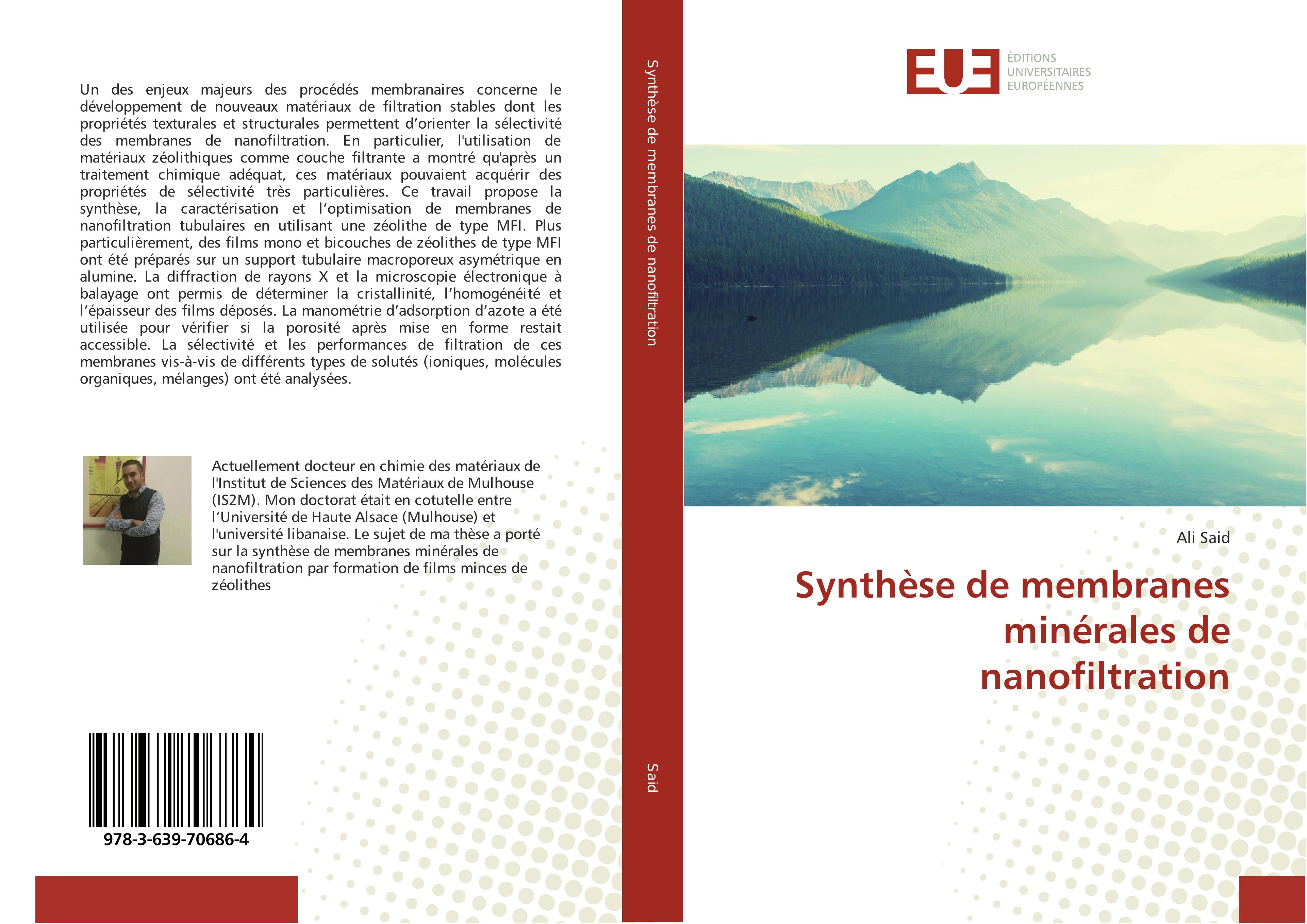 Vorderes Coverbild Synthèse de membranes minérales de nanofiltration