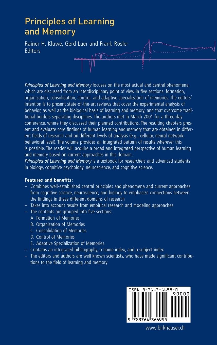 Rückseitencover Principles of Learning and Memory