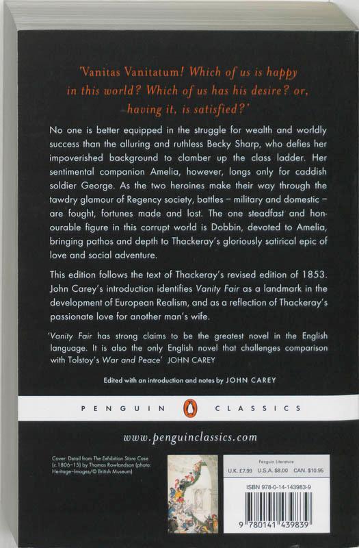 Rückseitencover Vanity Fair