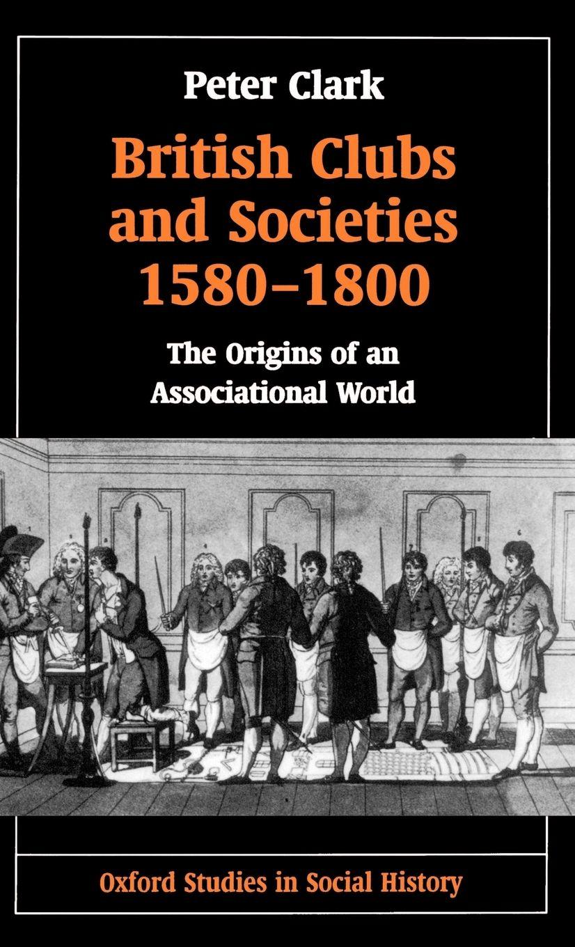 Vorderes Coverbild British Clubs and Societies 1580-1800