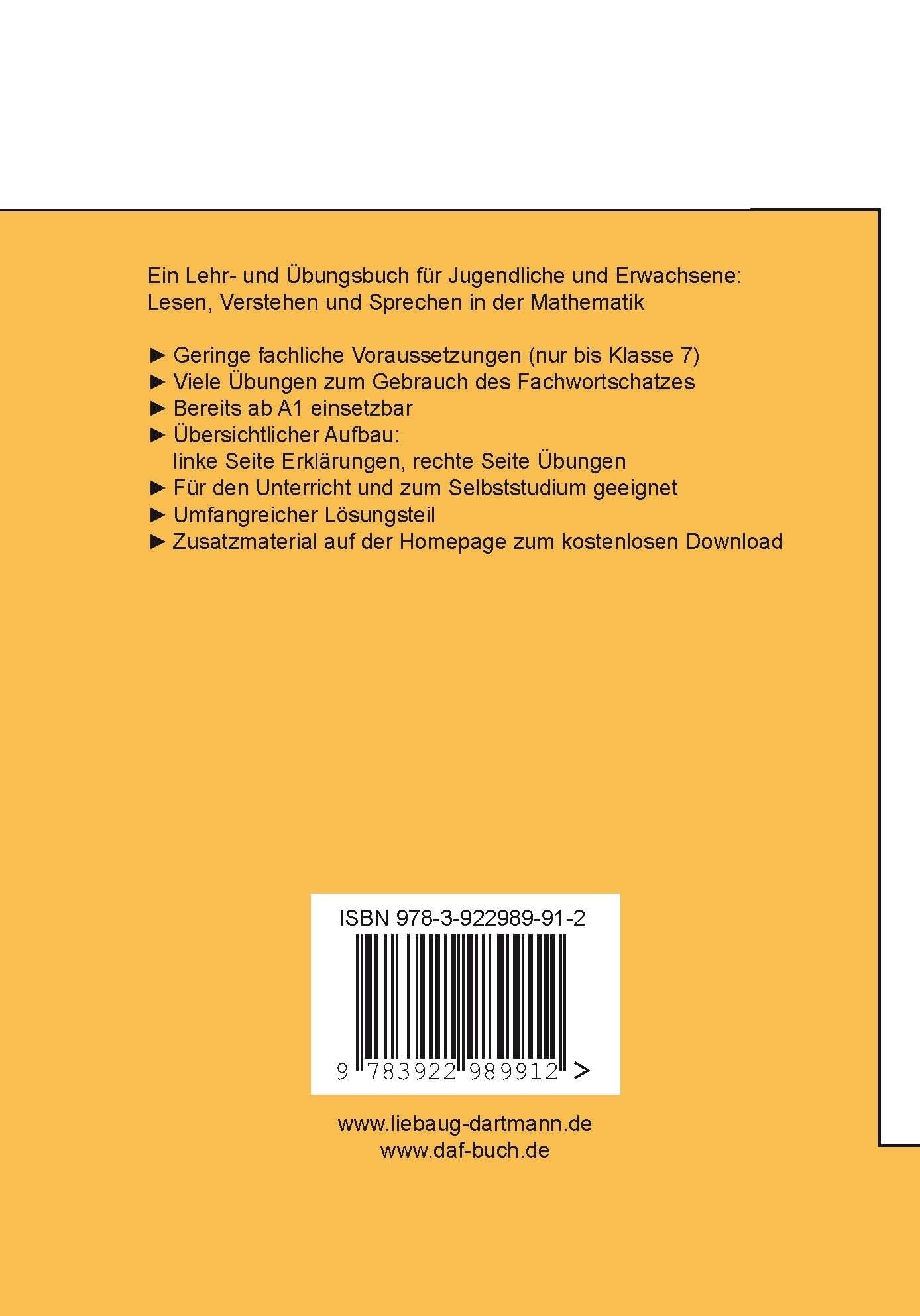 Rückseitencover Wie spricht man in der Mathematik? Bd. 1