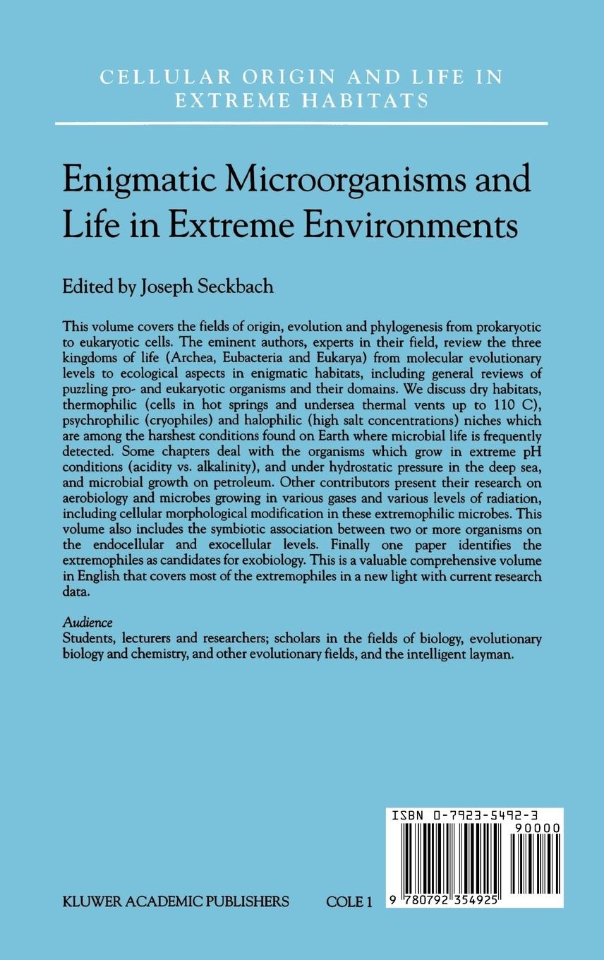 Rückseitencover Enigmatic Microorganisms and Life in Extreme Environments