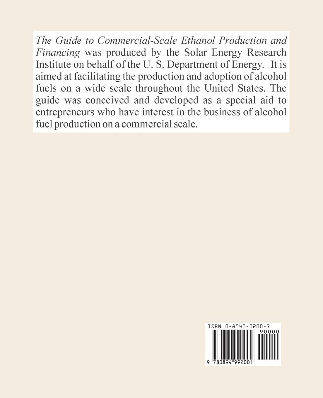 Rückseitencover Guide to Commercial-Scale Ethanol Production and Financing, A