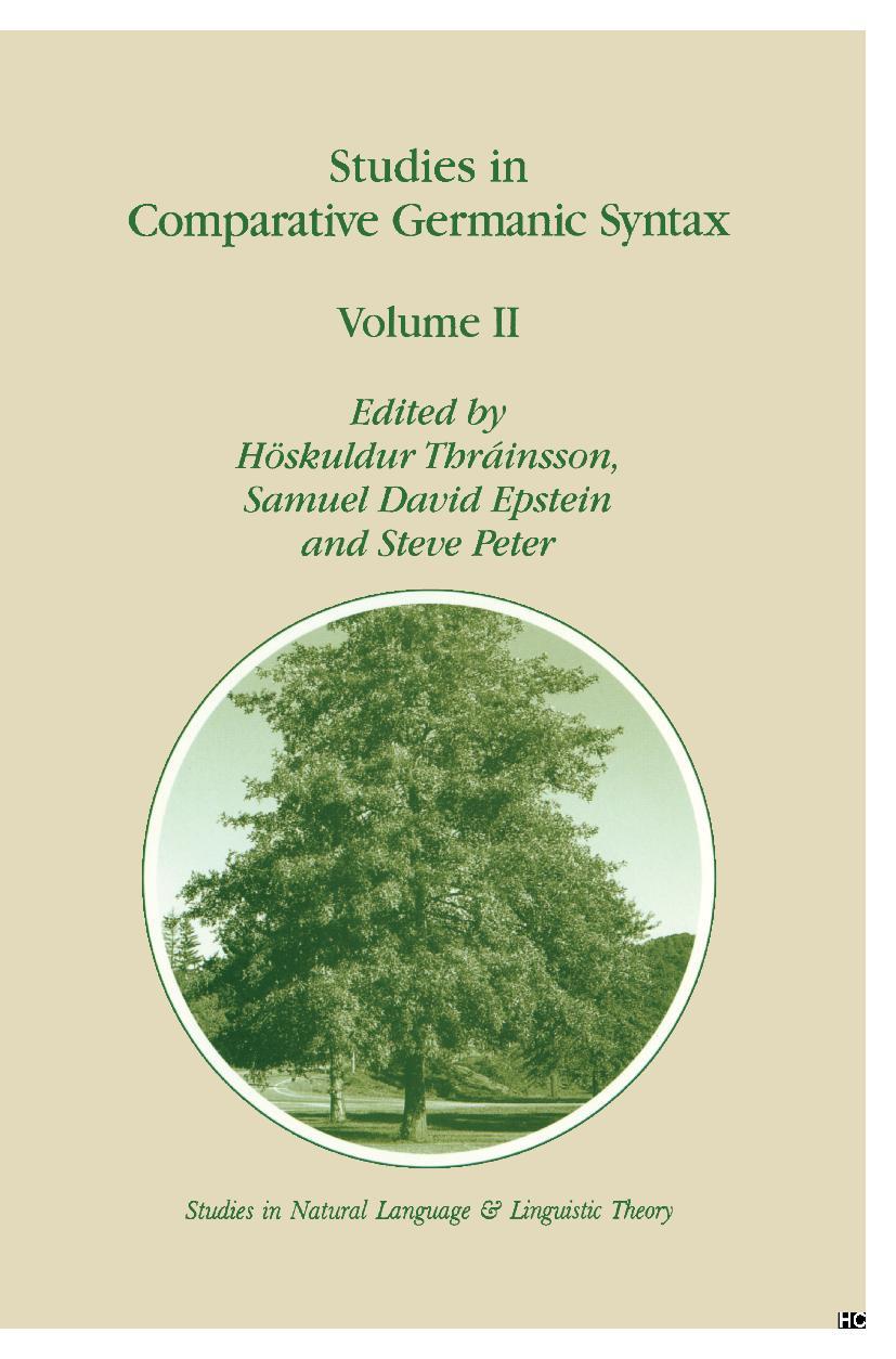 Vorderes Coverbild Studies in Comparative Germanic Syntax