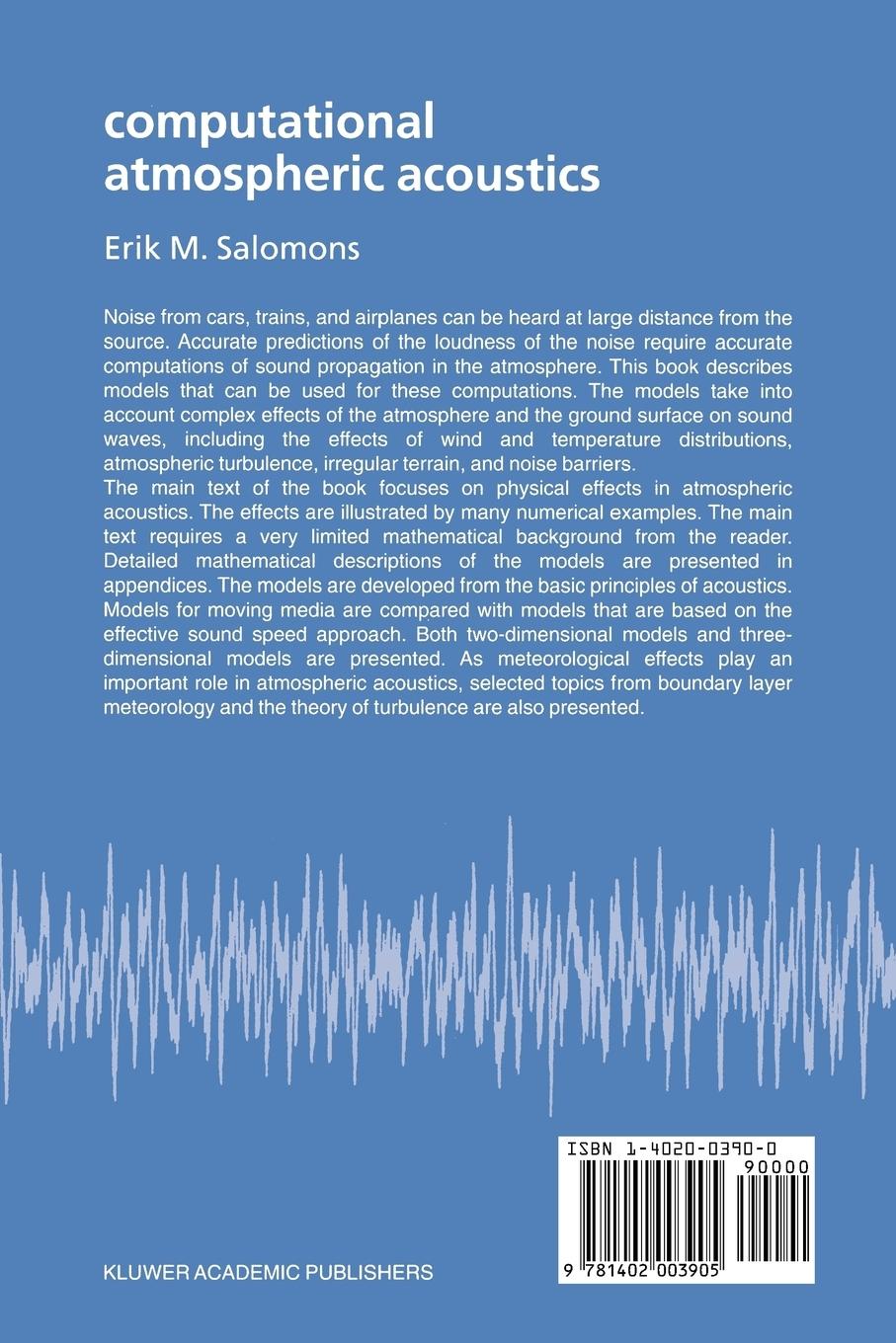 Rückseitencover Computational Atmospheric Acoustics