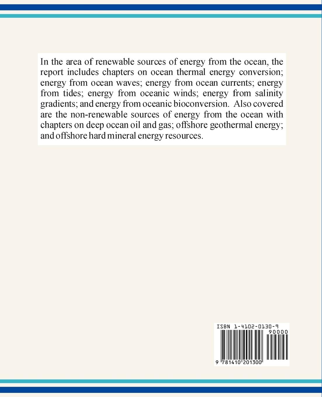 Rückseitencover Energy from the Ocean