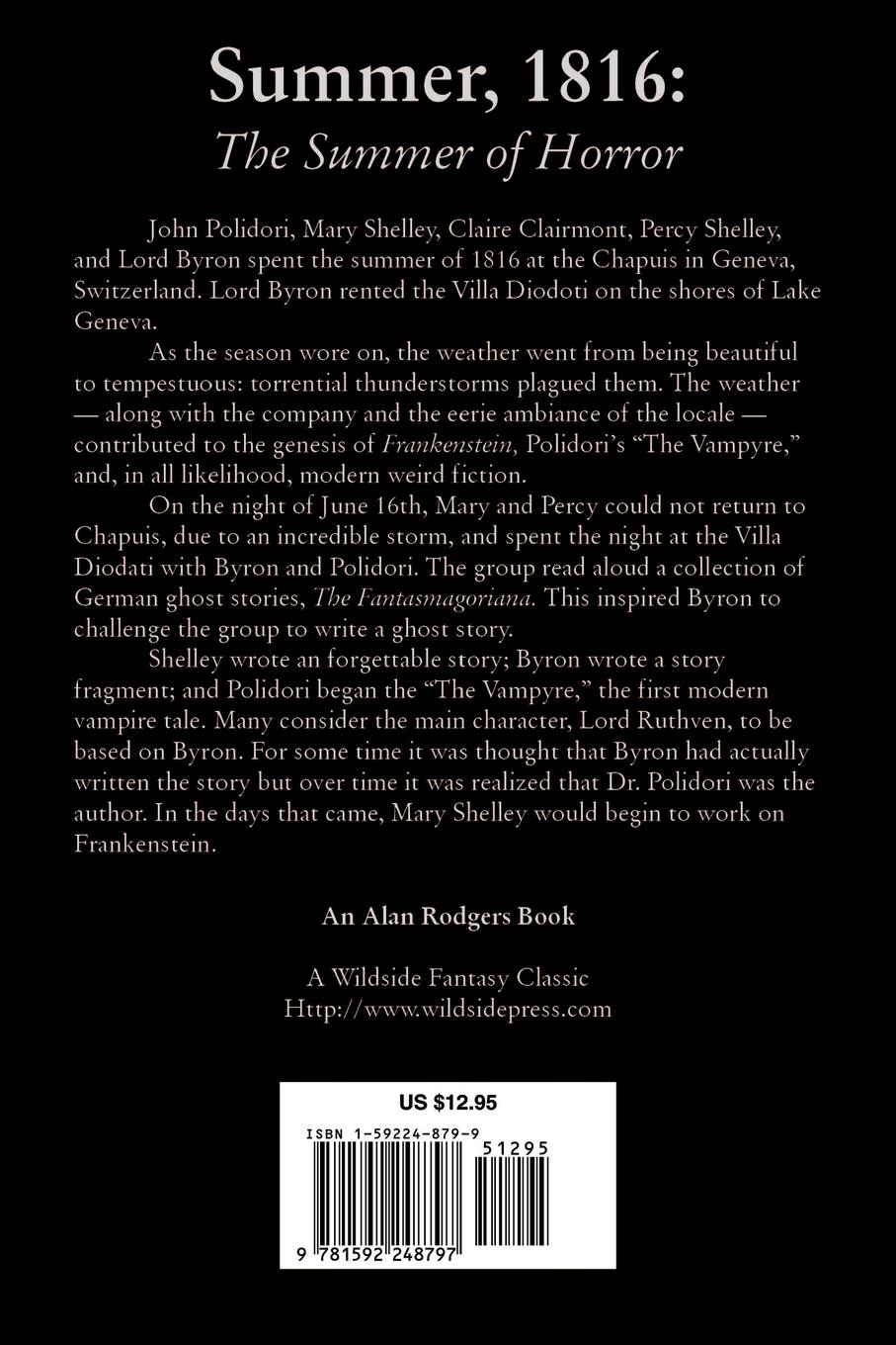 Rückseitencover Polidori's Vampyre by John Polidori, Fiction, Horror