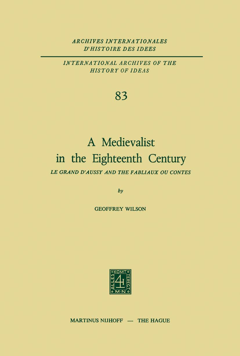 Vorderes Coverbild A Medievalist in the Eighteenth Century