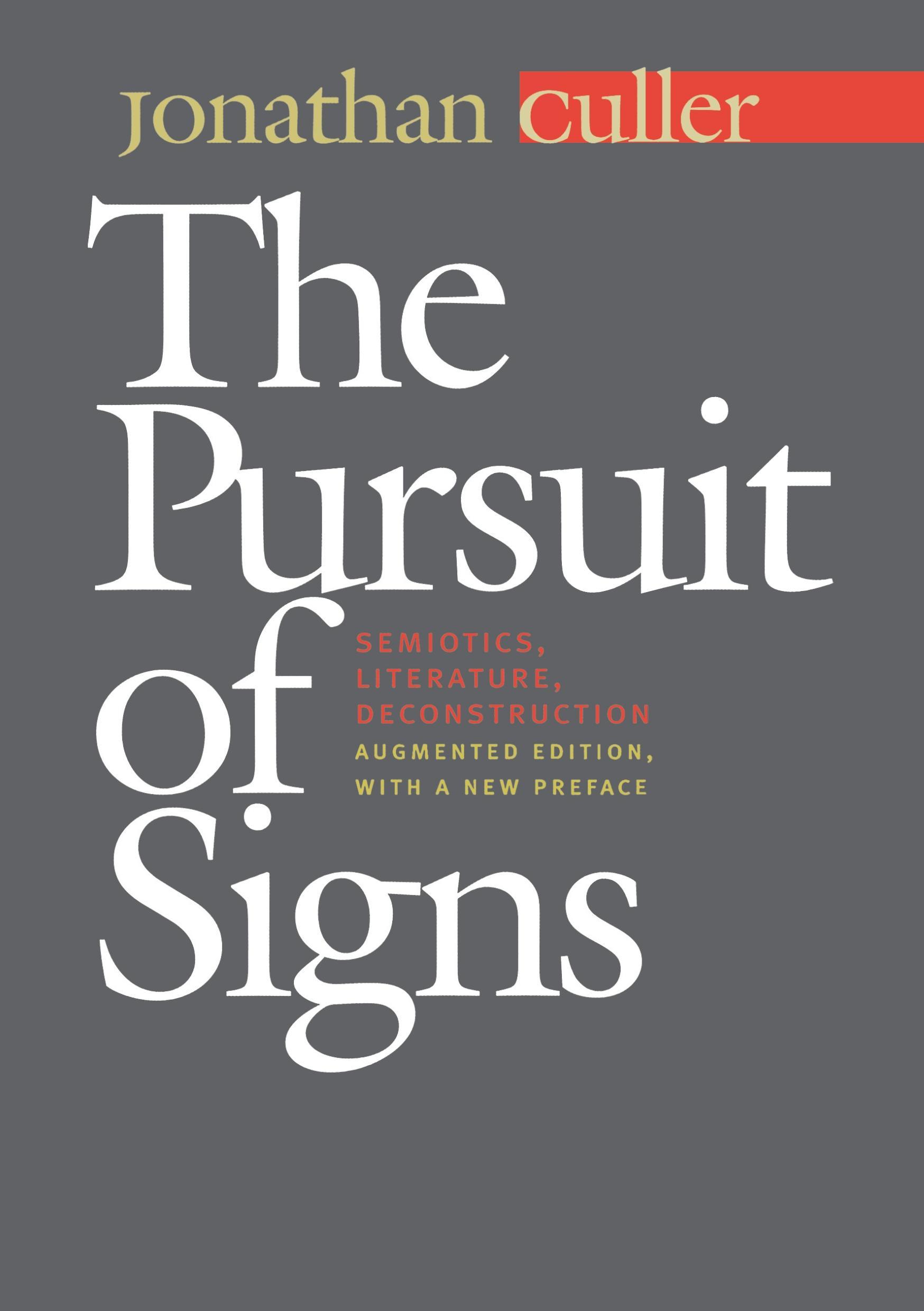 Vorderes Coverbild The Pursuit of Signs