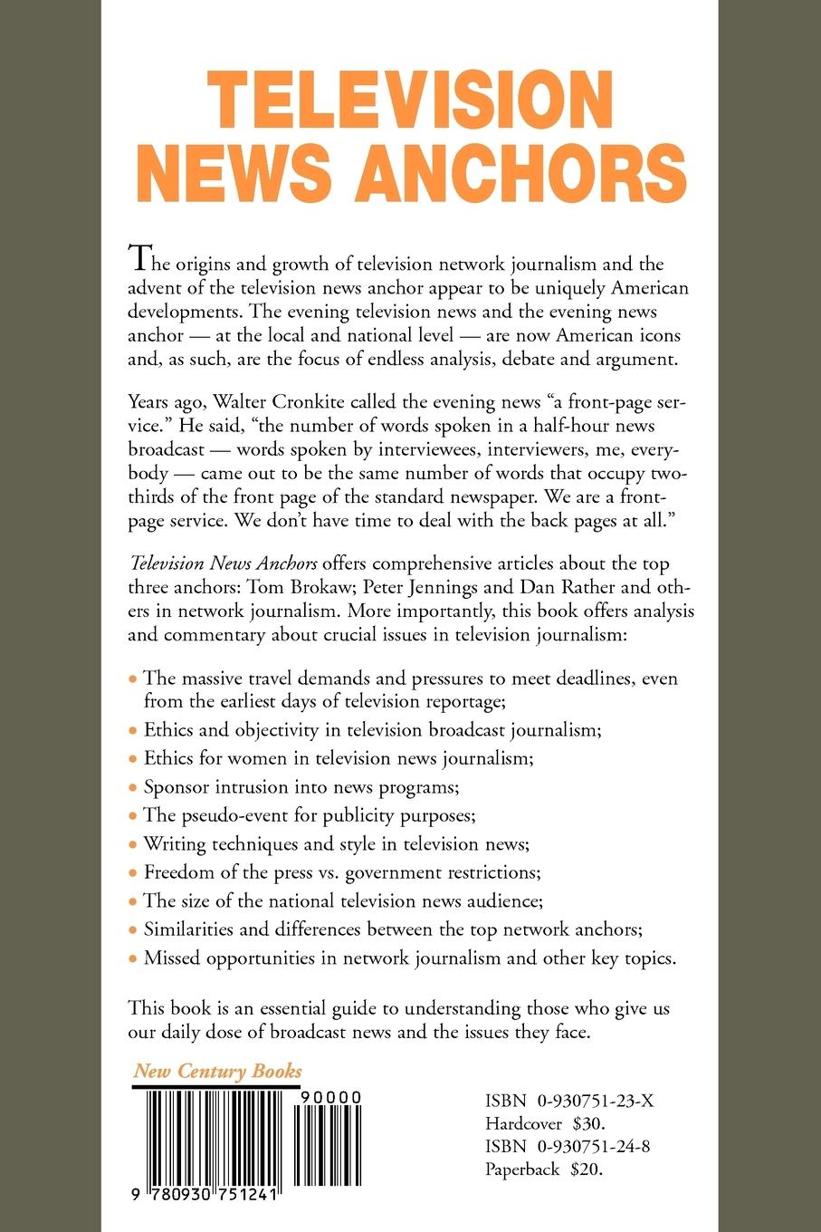 Rückseitencover Television News Anchors