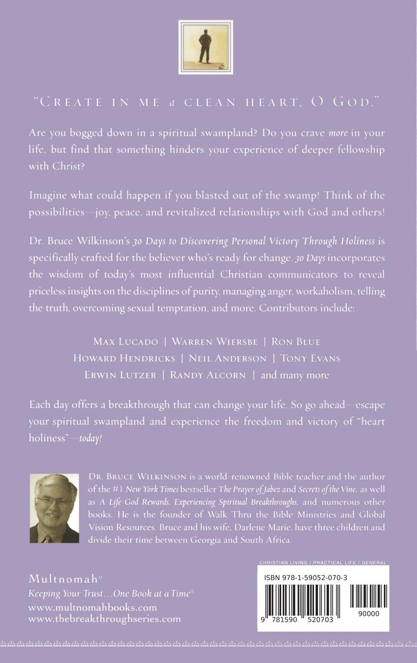 Rückseitencover 30 Days to Discovering Personal Victory through Holiness