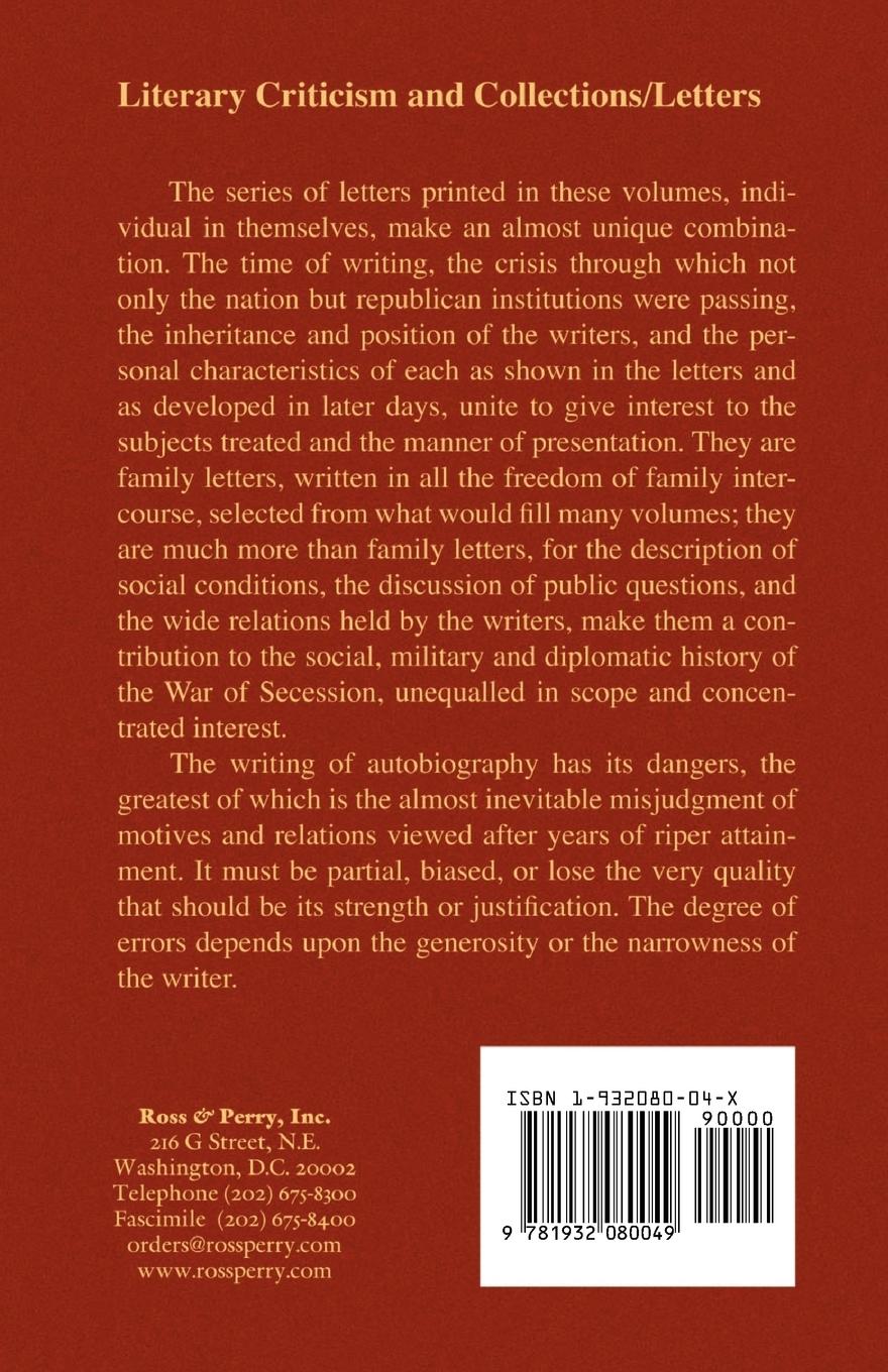 Rückseitencover A Cycle of Adams letters - Volume 2