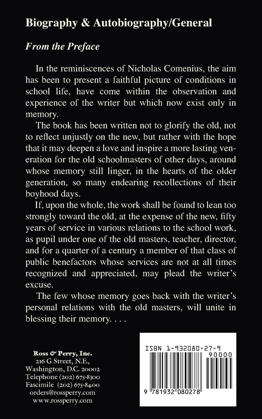 Rückseitencover Nicholas Comenius