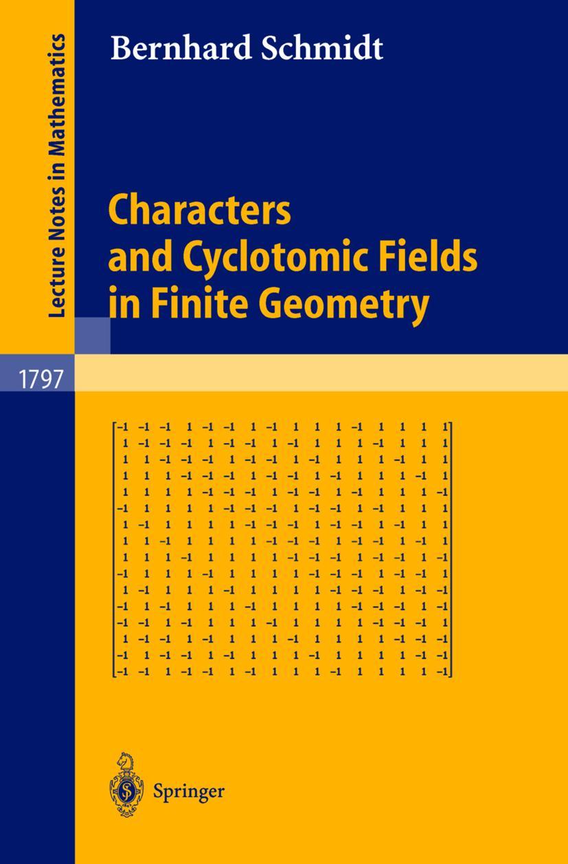 Vorderes Coverbild Characters and Cyclotomic Fields in Finite Geometry