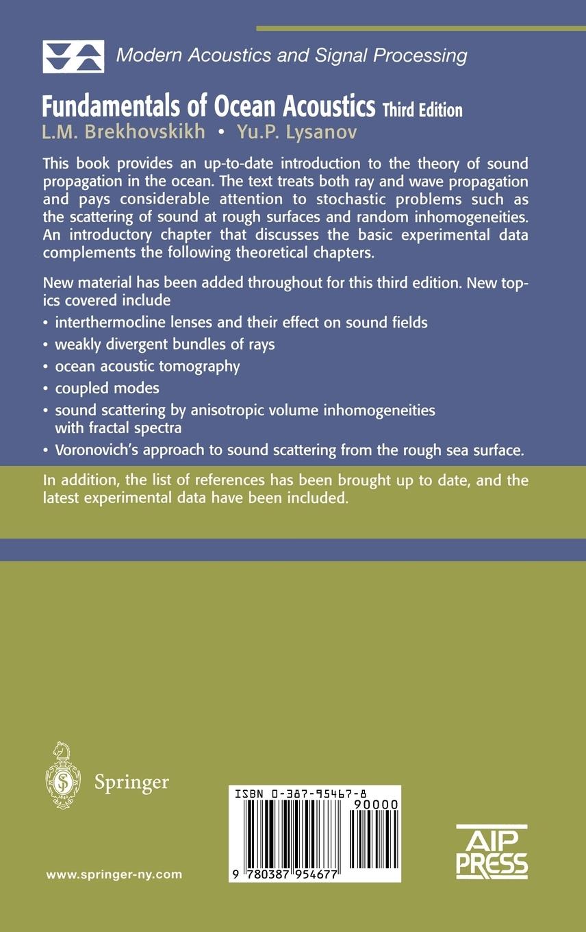 Rückseitencover Fundamentals of Ocean Acoustics