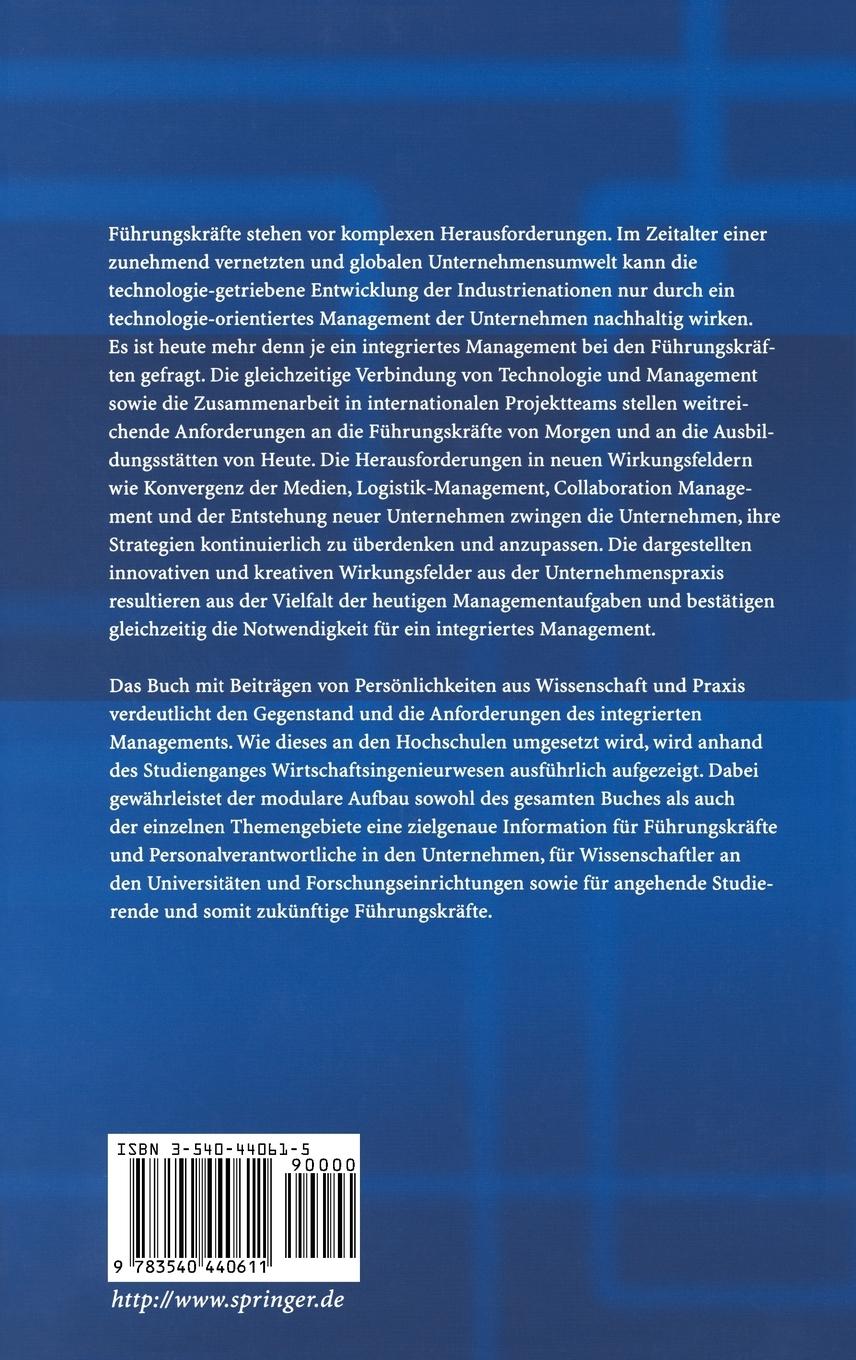Rückseitencover Führungskräfte für ein integriertes Management