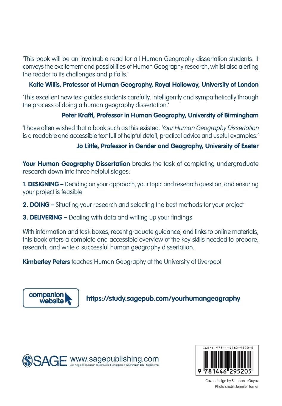 Rückseitencover Your Human Geography Dissertation